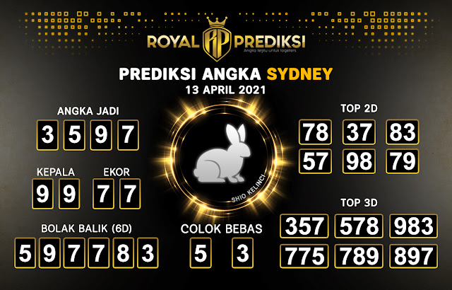 Syair Sydney 13 April 2021